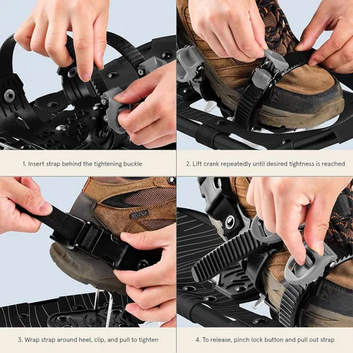 Miniatura 5 de Retrospec Drifter Snowshoes & Trekking Poles Bundle with Adjustable Bindings - Lightweight Aluminum Snow Shoes for Women & Men - All Terrain Hiking