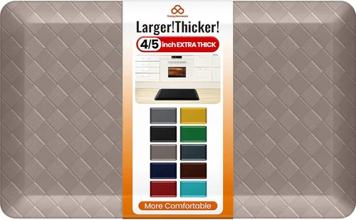 Miniatura 27 de Tapetes de cocina extra gruesos de 4/5 pulgadas para piso, antideslizantes, antifatiga, tapete de fregadero impermeable resistente a las manchas