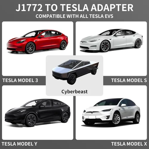 Miniatura 2 de Adaptador de cargador J1772 a Tesla, para Tesla Model-3/Y/X/S con adaptador de carga conectora certificado de seguridad, carga rápida máx 80A 250V