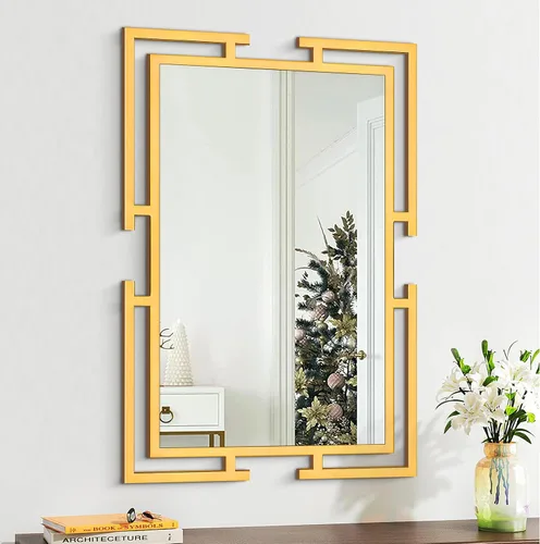 Miniatura 11 de Espejo de pared decorativo grande, espejo negro de 24 x 36 pulgadas para baño, decoración de pared de vidrio templado con marco de metal para sala