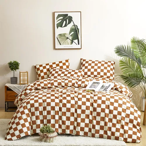 Miniatura 79 de CLOTHKNOW Juego de edredón a rayas tamaño King de 3 piezas, juego de edredón negro y blanco, edredón suave de estilo granja con 2 fundas de almohada