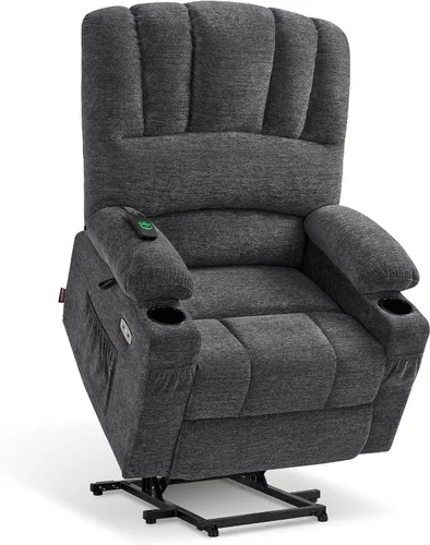Miniatura 16 de MCombo Silla Reclinable Elevadora Eléctrica de Gran Tamaño para Ancianos, Silla Elevadora con Calor y Masaje, Reclinable Elevadora para Grandes