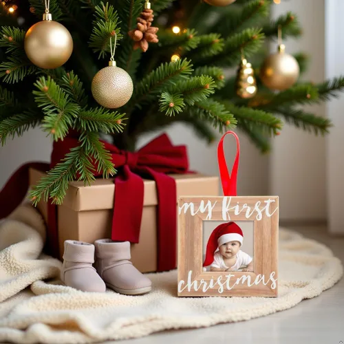 Miniatura 10 de Pearhead Adorno de huella de mano y huella de bebé de arcilla, primer Navidad del bebé, kit de recuerdos para recién nacido, regalo para llenar