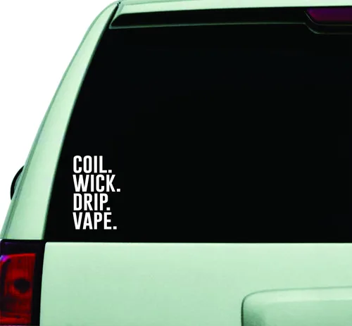 Coil Wick Drip Vape Wall Decal Design Sticker Vinilo Art Palabras Decoración Coche Camión JDM Parabrisas Race Drift Ventana Divertido Adulto
