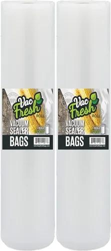 Vac Fresh Bolsas de rollo selladoras al vacío, 15 pulgadas x 50 pies, 3.5 mil en relieve, bolsas de sellado al vacío, bolsas de almacenamiento de