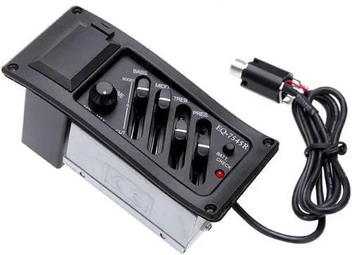 EQ-7545R Piezo Pickup Guitarra Acústica Preamplificador Amplificador Ecualizador Sintonizador