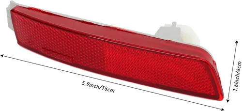 Miniatura 2 de Cubierta de tira reflectora de parachoques, juego de reflectores de parachoques trasero izquierdo derecho liso 265605C000 reemplazo para QX70 Base