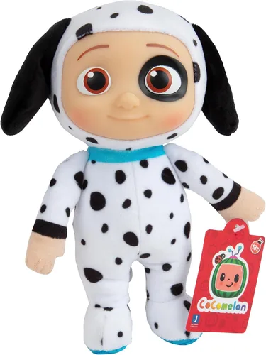 CoComelon - Juguete de peluche JJ de 8 pulgadas, Puppy Onsie, con licencia oficial, animal de peluche suave, muñeca de perro J.J. para niños