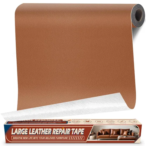 Miniatura 39 de Cahomo - Cinta de parches autoadhesivos para reparación de cuero para sofás - 8x11 pulgadas, kit de reparación de vinilo y cuero para muebles, Café
