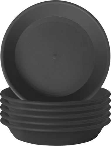Miniatura 8 de 6 platillos de plástico para plantas de 5 pulgadas, tamaño individual, grueso y fuerte de 6, 8, 10, 12 pulgadas, bandeja de recogedor de agua