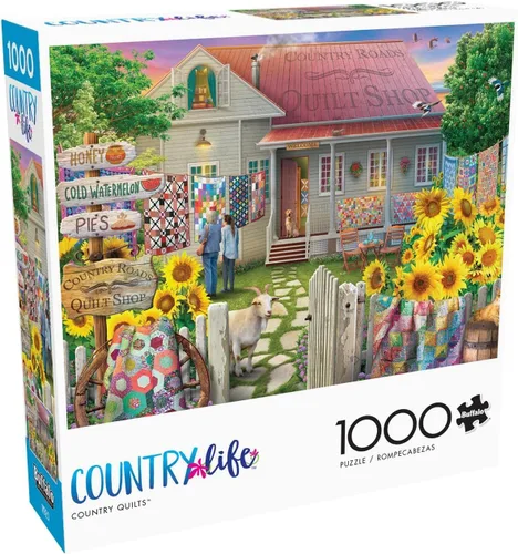 Buffalo Games - Eduard - Country Quilts - Rompecabezas de 1000 piezas para adultos - Rompecabezas desafiante perfecto para noches de juego - Tamaño