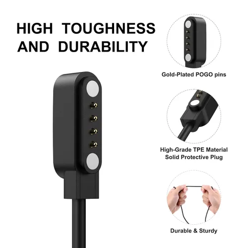 Miniatura 2 de Meliya Cable de carga magnético de repuesto para auriculares de conducción ósea, cable de carga USB para interfaz de 4 pines Auriculares