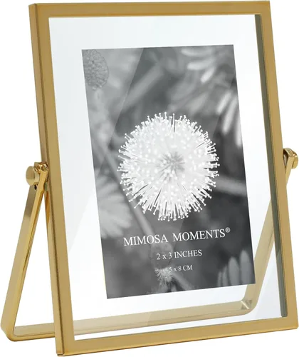 Miniatura 16 de Marco flotante de metal para fotografías Double Glass Tabletop Display, Modern Minimalist Photo Frame for Home & Office Decor, 4x6 Photo Frame