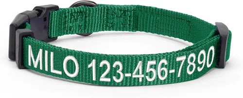 Miniatura 47 de Collar para mascotas Pawtitas, de 6 pies, suave, ajustable, color sólido, de nailon. El collar y arnés a juego para perros y cachorros, se venden