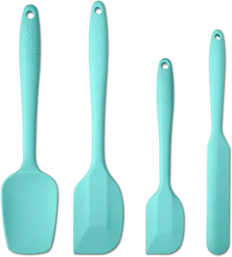 Miniatura 8 de Juego de 4 espátulas de silicona, espátulas de goma flexibles resistentes al calor y antiarañazos para hornear y cocinar con núcleo de acero