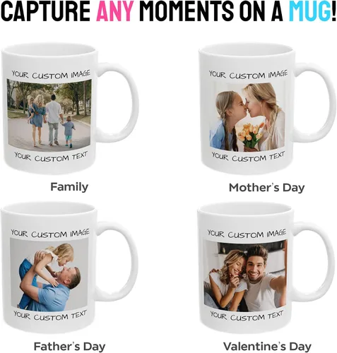 Miniatura 5 de Taza de café personalizada – Taza de cerámica personalizada con foto, texto o logotipo, taza de té Taza personalizada con imagen o mensaje Idea