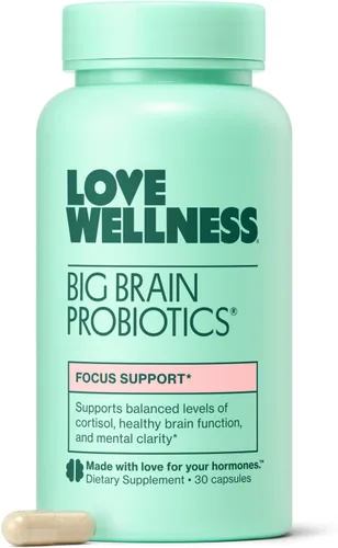 Love Wellness Probióticos Big Brain | Suplemento de apoyo cerebral nootrópicos | Suplementos cerebrales para la memoria y la concentración |