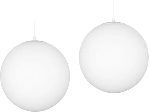 Miniatura 9 de Kira Home Ceres - Lámpara colgante de orbe de 14 pulgadas de estilo moderno de mediados de siglo con difusor esmerilado blanco mate suave, acabado