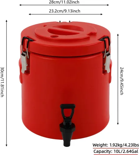 Miniatura 3 de Dispensador de bebidas aislado, de acero inoxidable, térmico para café frío y caliente, agua, dispensador de bebidas con grifo para hielo, fiesta