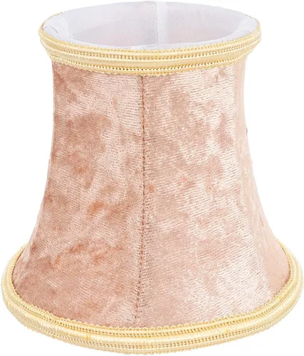 Pantalla con forma de campana para lámpara de piso y lámpara de mesa, color de tela (dorado)