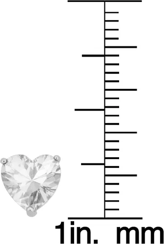 Miniatura 3 de Kooljewelry Pendientes de plata de ley y circonita cúbica con piedra natal