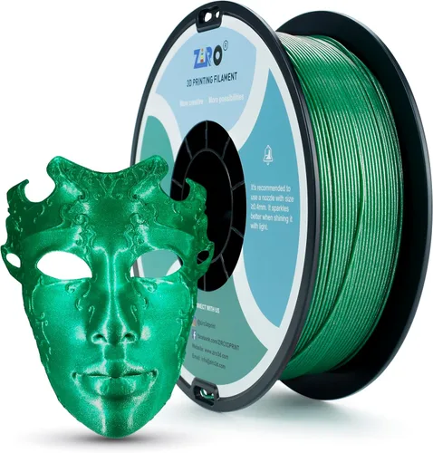 Miniatura 37 de ZIRO - Filamento para impresora 3D, 1.75mm de polilactida brillante con destellos, Serie Camaleón, efecto brillante con destellos, carrete de 1kg