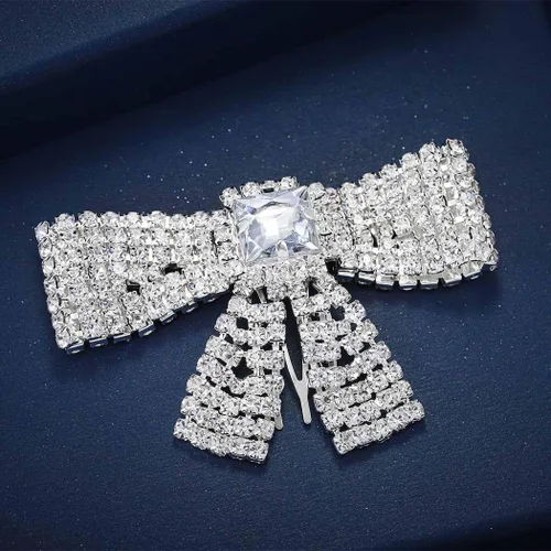 Miniatura 5 de Pinzas para el cabello con lazo de cristal, peine y pasador, joyería para el cabello con diamantes de imitación para boda, novia, accesorios