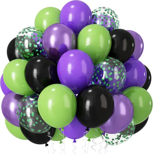 Miniatura 25 de Globos verdes y negros, globos metálicos de 12 pulgadas, color plateado, verde, arena, blanco y negro, globos de fiesta de fútbol, helio, globos