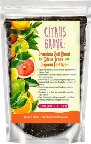 GARDENWISE Tierra Premium Orgánica para Macetas de Cítricos para Plantas de Interior/Exterior - Perfecta para Naranjos, Limoneros, Limeros y Pomelos