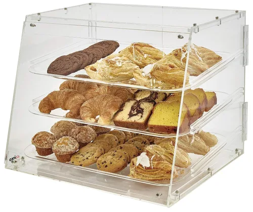 Miniatura 3 de Winco Vitrina de pastelería de 3 niveles, acrílico mediano