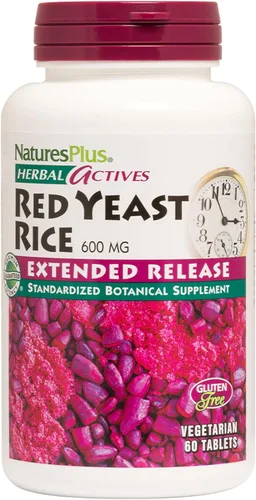 Miniatura 7 de NaturesPlus Herbal Actives - Arroz de levadura roja, liberación prolongada, 30 tabletas, sin OMG, vegetariano, sin gluten, 30 porciones