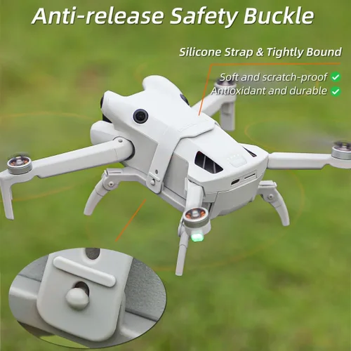 Miniatura 3 de Tren de aterrizaje extendido para DJI Mini 4 Pro, pata de araña de aterrizaje plegable compatible con accesorios Mavic Mini 4 Pro, gris