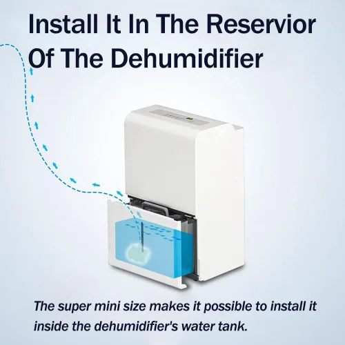 Miniatura 7 de Bomba de sumidero pequeña automática con sensor de agua, elevación de 5 pies, 55 GPH 115 V/230 V, mini bomba de condensado con interruptor