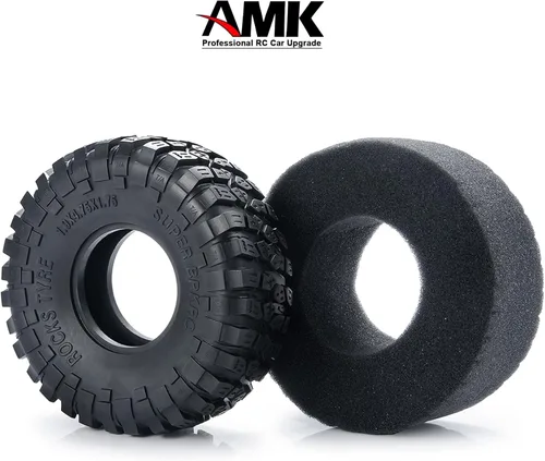 Miniatura 3 de Neumáticos de goma de 1.9 pulgadas con inserciones de espuma de 2.047 x 4.724 in para 1/10 RC Crawler Car A-xial Wraith 90018 90048 RR10 SCX10 D90 4
