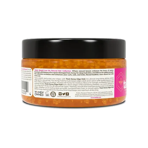 Miniatura 3 de Taliah Waajid Love My Natural Hair - Fijación gruesa de 8 onzas, control de bordes de sujeción extra con miel, no se descama, hidratante, sujeción