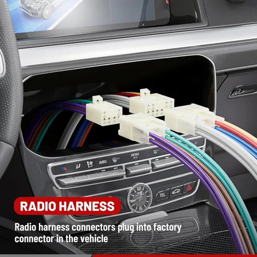 Miniatura 8 de RED WOLF Arnés estéreo para Toyota 1992-2019, Subaru 2010-2019, arnés de cable de radio hembra + conector macho sin sistema JBL añade amplificador