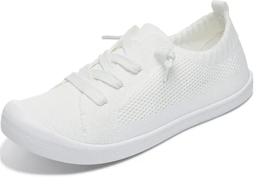 ALTOCIS Women's Knit Slip On Sneakers Ladies Elastic LowTopFlats Lightweight Breathe Mesh Fashion Sneakers Cute Flying Woven Loafers