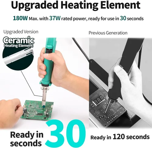 Miniatura 3 de YIHUA 929D VI - Plancha desoldadora eléctrica controlada por temperatura con rendimiento mejorado, herramienta de soldadura calentada con 3