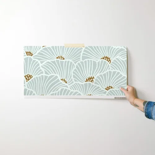 Miniatura 7 de Spoonflower Muestro de papel tapiz extraíble - Flores neutras modernas líneas geométricas suaves costeras a gran escala papel pintado prepegado