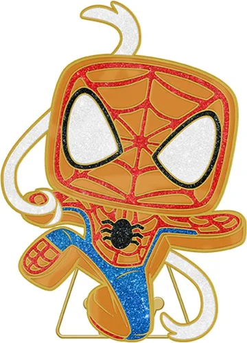 Miniatura 2 de Loungefly PIN POP! Pin esmaltado grande Marvel Gingerbread - Spider-Man - Pin esmaltado grande - Pin esmaltado de Marvel Comics - Broche y bolsas