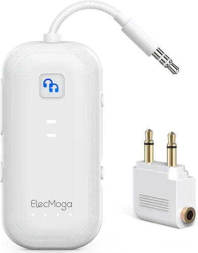 Miniatura 10 de 2025 Actualizado Transmisor Bluetooth 5.4 para Avión con Conjunto de Chips Qualcomm, ElecMoga Esenciales de Viaje para Avión Soporta 2 AirPods