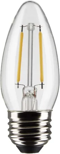 Satco 21832-3B11/LED/927/CL/120V/E26/2CD Decorativa (S21832) Bombilla LED de punta roma