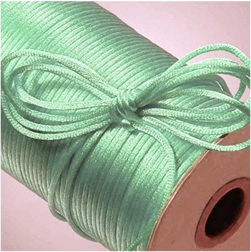 Miniatura 2 de Ben Collection 0.079 in X 100 Yard Rattail Satin Polyester Trim Cord Nudo chino (Plata)