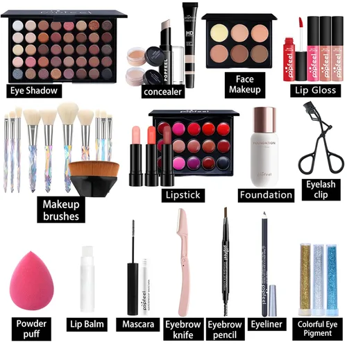 Miniatura 2 de FantasyDay Juego de regalo de maquillaje todo en uno Kit de maquillaje para mujer, kit completo esencial para principiantes, incluye paleta