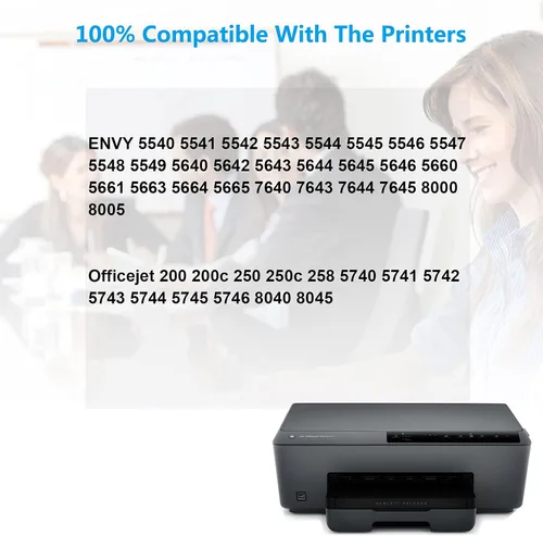 Miniatura 2 de Cartucho de tinta remanufacturado de alto rendimiento de repuesto para HP 62 XL 62XL C2P07AN compatible con impresora Envy 5640 5642 5643 5644 5646
