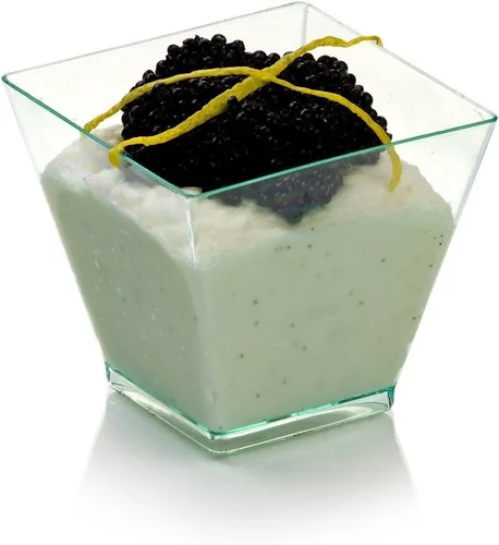 Miniatura 17 de Restaurantware - Tazas Kova de 5 onzas, 100 tazas cuadradas medianas para aperitivo: duradero, desechable, taza de parfait de plástico transparente