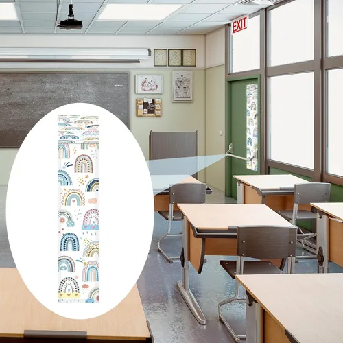 Miniatura 6 de Leinuosen 2 piezas cortinas cubiertas para puerta y ventana de aula, cortinas opacas de bloqueo para puertas de vidrio, cobertura de ventanas