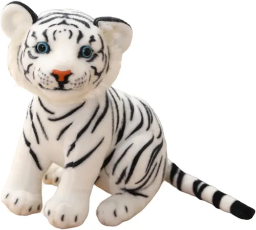 OUKEYI Peluche de Tigres de 9 pulgadas/9.1 in, animal de peluche realista, animales de peluche para niños, regalo para niños, bebé, abrazo, tigre,