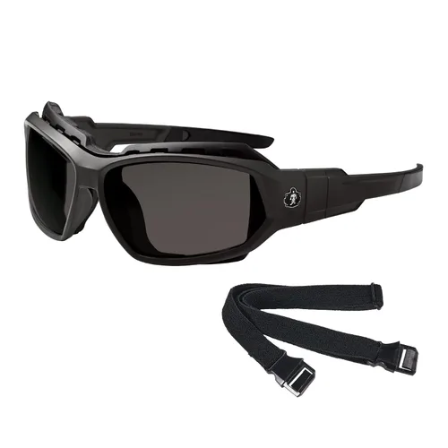 Ergodyne Skullerz Loki Spoggles Gafas de Seguridad Convertibles Antiarañazos - Incluye Junta y Correa para Convertir a Gafas Protectoras, Antivaho
