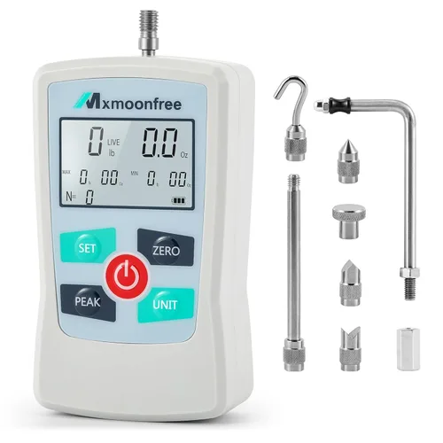 Miniatura 10 de Medidor de Fuerza Digital de 12LB, Medidor de Tirón de Disparador, Almacenamiento de Datos para Valores MAX/MIN/PROM, Medidor de Empuje y Tracción